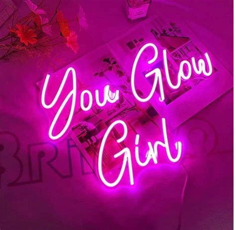 You Glow Girl Neon Light Up Sign Wall Decor Led Light Online Neon