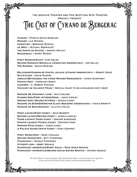 Cyrano De Bergerac CTX Live Theatre