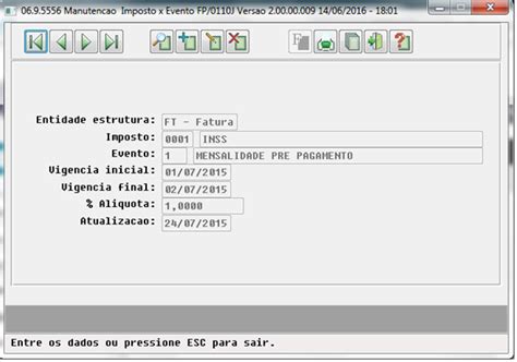 Sa De Planos Linha Datasul Finan As Hfp Impostos Parametriza O