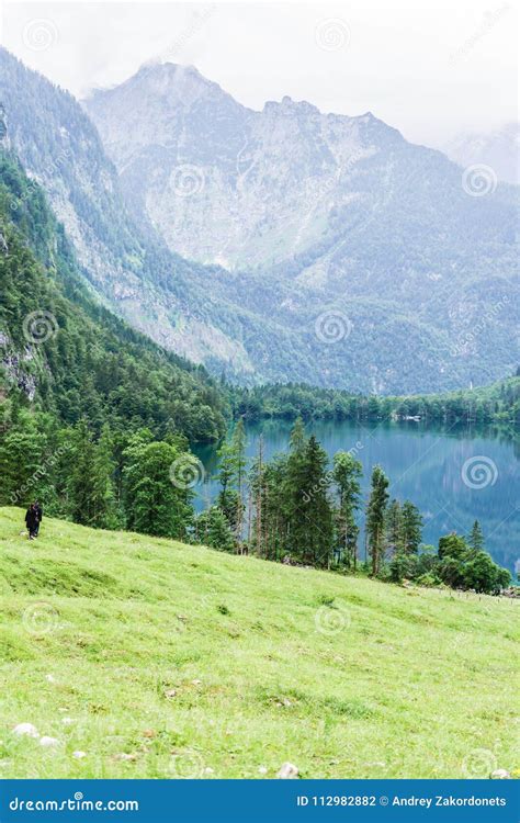 Lago Obersee Nau Konigssee Baviera Alemania De Sch Gran Paisaje