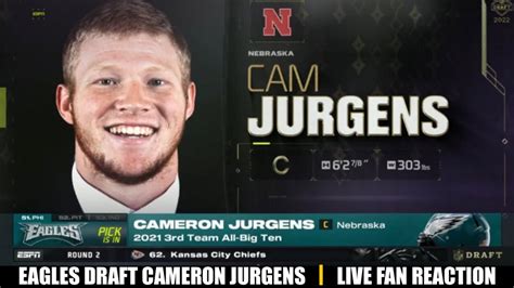 Eagles Draft Cam Jurgens Live Reaction Philadelphia Eagles Fan