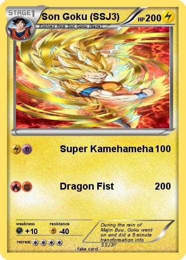 Pokémon Son Goku SSJ3 22 22 Super Kamehameha My Pokemon Card