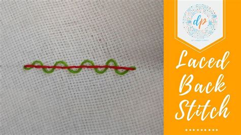 Hand Embroidery Laced Back Stitch Youtube