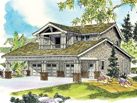 Carriage House Plans Craftsman Style Garage Apartment Plan With Car