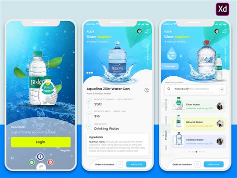 Drinking Water Delivery Mobile App Design Mobile App Design Water