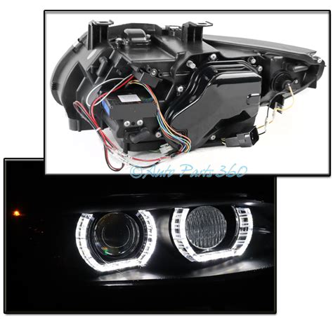 For 07 10 Bmw E92 E93 328i 335i Hid Halo Black Projector Headlight Lamp Led Drl Ebay