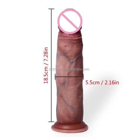Sliding Foreskin Penis Huge Dildo Suction Cup Dick Lesbian Sex Toys