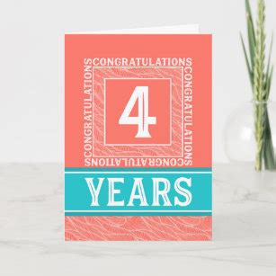 4 Year Anniversary Cards | Zazzle