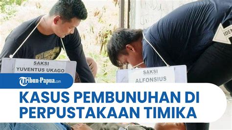 21 Tersangka Saat Rekontruksi Kasus Pembunuha N Di Gedung Perpustakaan