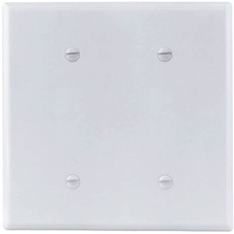 Titan White Smooth Gang Blank Standard Metal Wall Plate Hd Supply