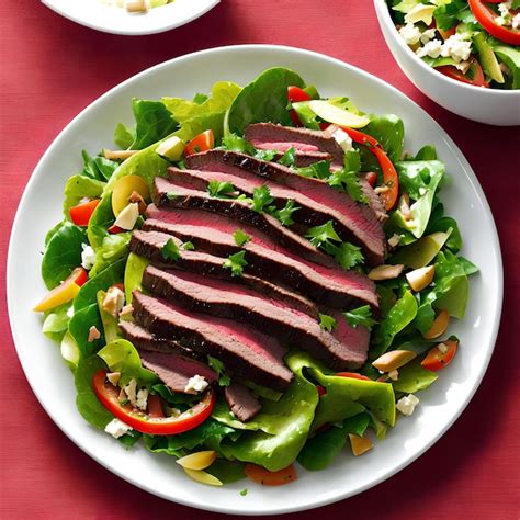 Premium Photo | Sliced beef salad generative art by ai