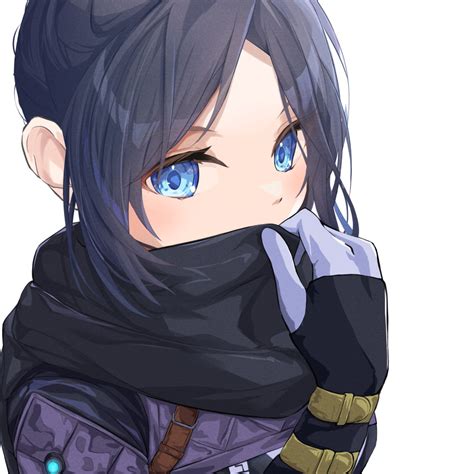 Safebooru Absurdres Apex Legends Bangs Black Bodysuit Black Gloves Black Scarf Blue Eyes Blush