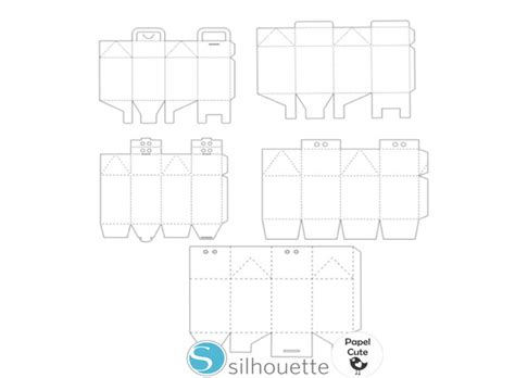 5 Moldes Caixa Milk Limpos Studio Silhouette Produtos Elo7