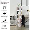 Nisorpa Tier Rotating Bookshelf Rotating Book Shelf Solid