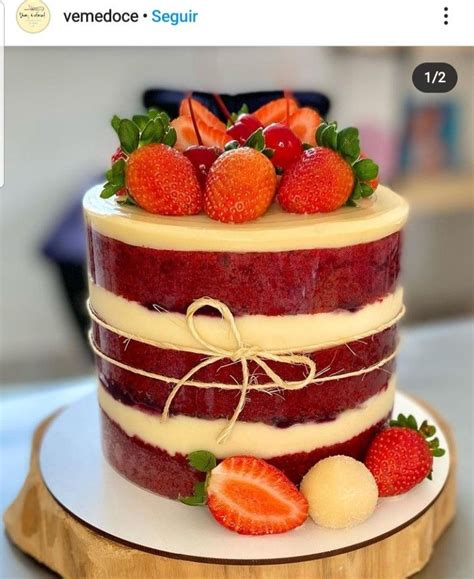 Bolo Naked Cake Morangos