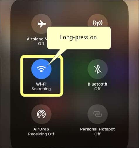 How To Connect Iphone To Wi Fi From Control Center Ios