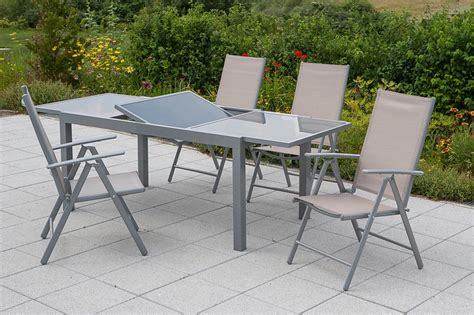 Merxx Gartenm Bel Set Amalfi Tlg Champagner Mit Ausziehtisch