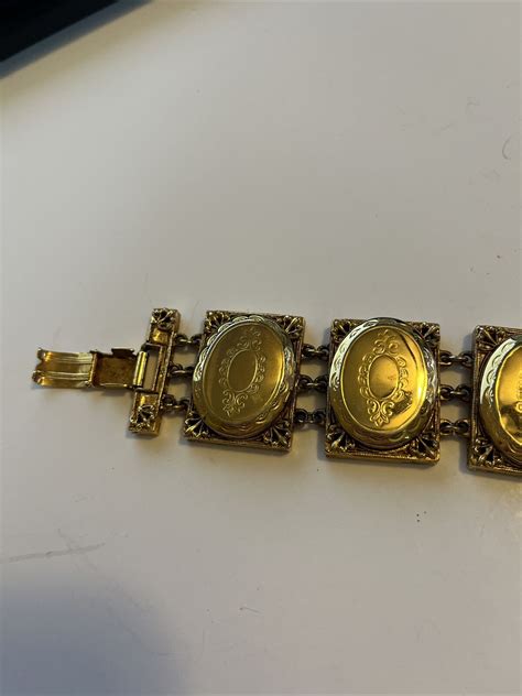 Vintage Hattie Carnegie Victorian Revival Gold Tone L Gem