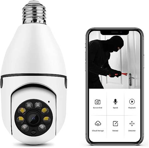 Amazon 1080P 360Rotate Auto Tracking Panoramic Camera Light Bulb