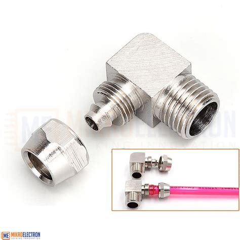 Pneumatic Tube Connector 90 Degrees Male Thread Air Hose Elbow G1 8