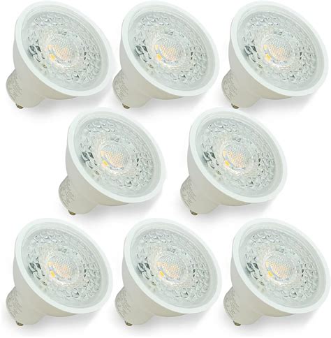 8xsweier Led Gu10 Bulb 5w Cool White 6000k Gu10 Spotlight Equivalent