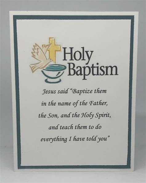 Holy Baptism Card Religious Card For Your Baptism Baptism Etsy