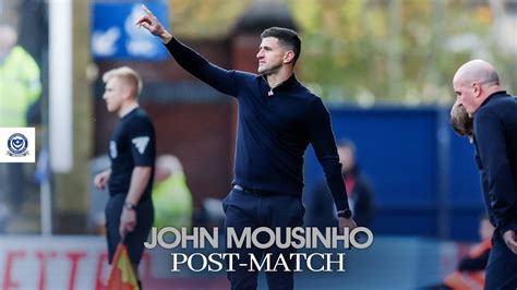 John Mousinho Post Match Chesterfield 1 0 Pompey YouTube