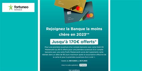 Jusqu Offert Chez Fortuneo Louverture Dun Compte