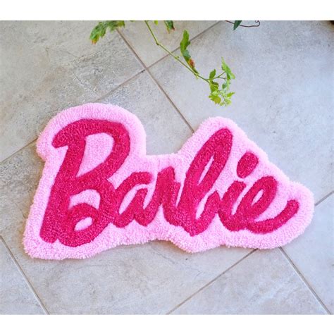 Barbie Tufted Rug Fluffy Pink Barbie Tufted Rug Personalized Rug