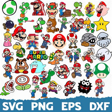 Super Mario Bundle Svg Mega Svg Bundle Mario Svg Mario Ch Inspire