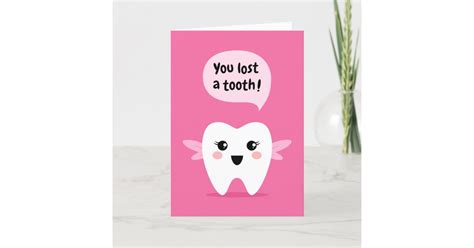 You Lost A Tooth Tooth Fairy Congratulations Card Zazzle