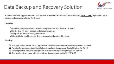 Data Backup And Recovery Solution Ppt