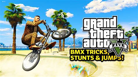 GTA 5 Online BMX STUNTS Epic BMX Tricks Jumps In GTA Online GTA