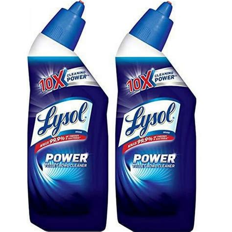 Lysol Power Toilet Bowl Cleaner 10x Cleaning Power 8 Oz Pack Of 2