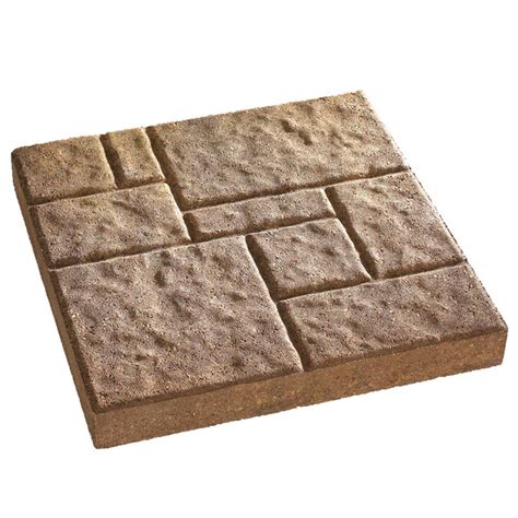 Anchor Block Tan/Brown Four-Cobble Patio Stone (Common: 16-in x 16-in ...