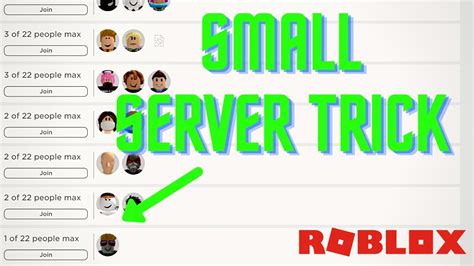 How To Join Small Servers Roblox Tricks Youtube