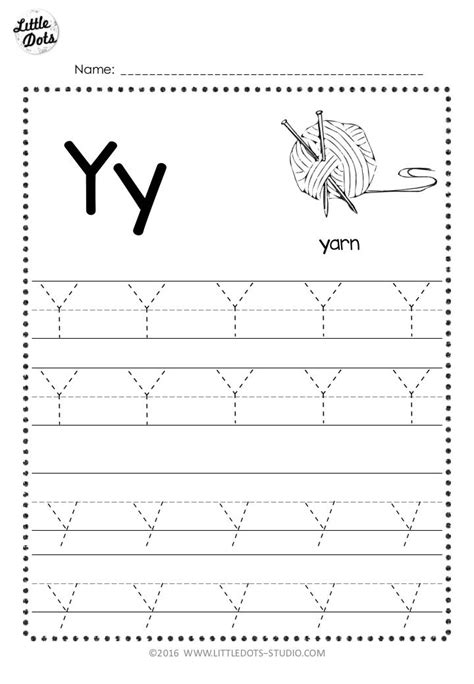 Letter Y Practice Sheet