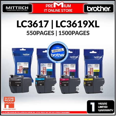 Brother Original Genuine Ink Cartridge Lc Lc Xl For Mfc J Dw