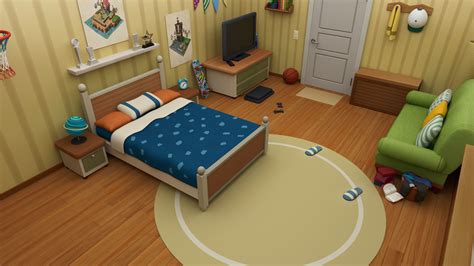 Cartoon Room Bedroom 3d Cgtrader