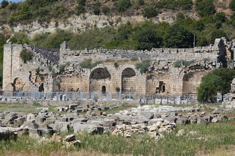 Teatro Da Cidade Antiga De Perge Em Antalya Turkiye Foto Premium