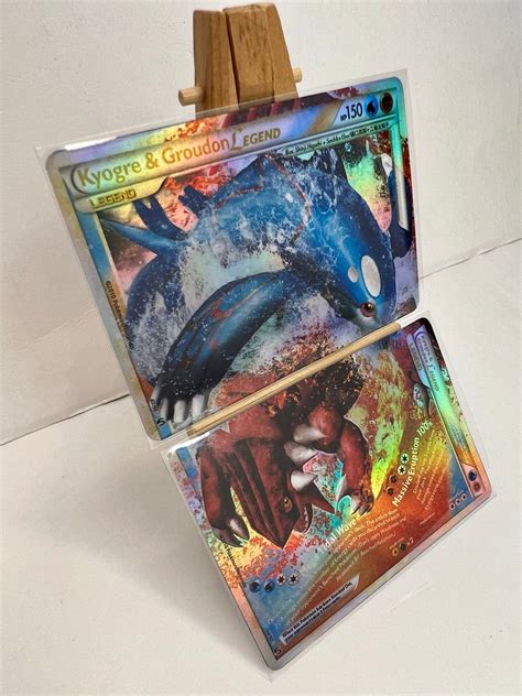 Artist Made Kyogre Groudon Legend Sudomon Full Card Holo Foil Etsy Uk