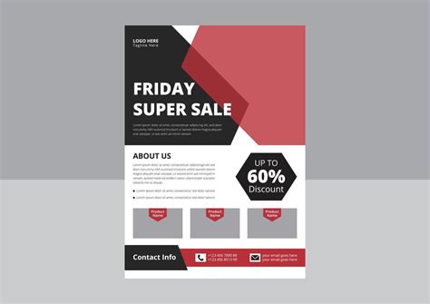 Friday Super Sale Flyer Template Design. Black Friday Sale Promotion ...