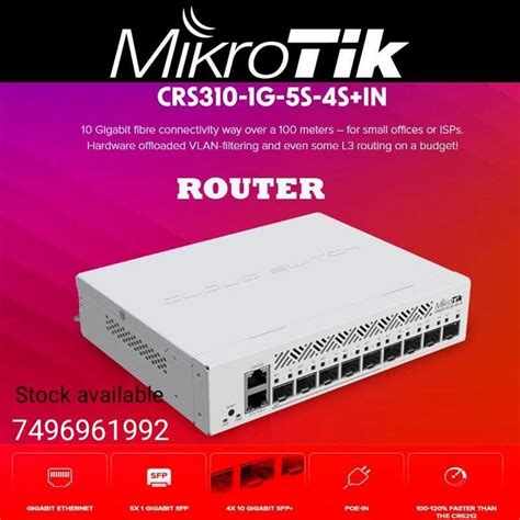 CRS310 1G 5S 4S IN MikroTik Cloud Router Switch At 15300 Mikrotik