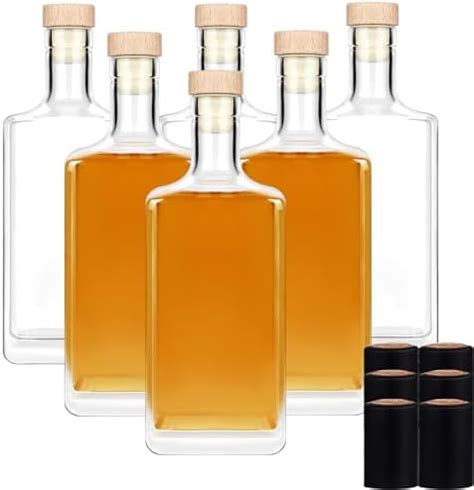 Amazon Premium Vials 8 Ounce 6 Pack Empty Glass Syrup Bottles