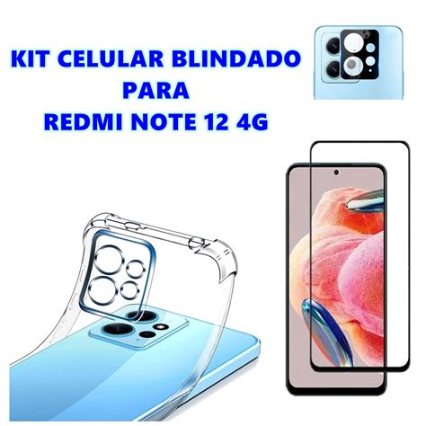 Kit Celular Blindado Redmi Note G Capa Anti Impacto Pel Cula De