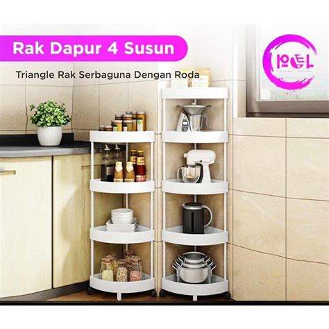 Jual RAK SUDUT DAPUR 4SUSUN SERBAGUNA RAK SUDUT DAPUR SERBAGUNA