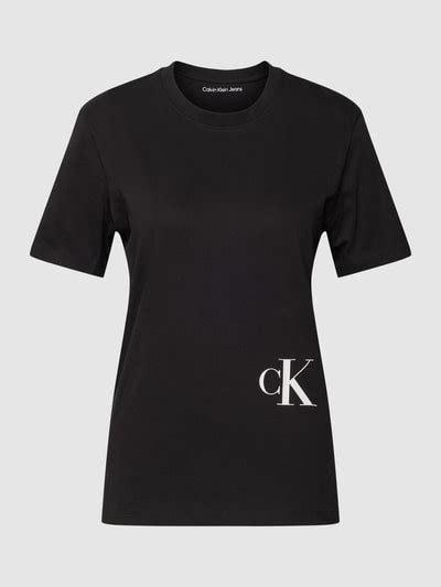 Calvin Klein Jeans T Shirt Mit Logo Print Modell Monogram Black Online Kaufen