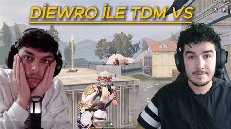 DİEWRO İLE TDM VS Pubg Mobile RACON BİTMİŞTİR YouTube