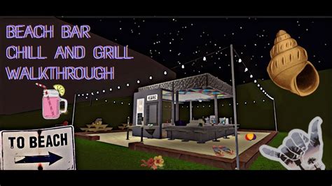 Bloxburg Beach Bar Walkthrough Youtube