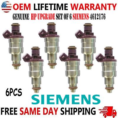 OEM Siemens 4612176 Set Of 6 Fuel Injectors For 1992 1993 Dodge Grand